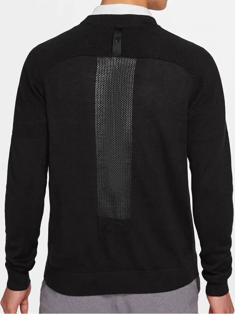 Nike TW Tiger Woods Collection Knit Golf Sweater Wool Blend lightweight layer XL - Picture 2 of 8